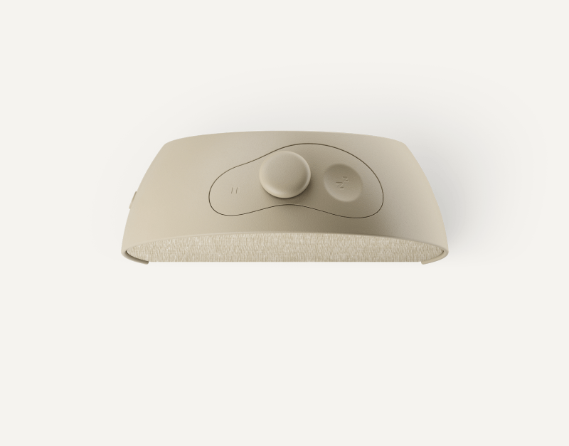Hatch Sleep Clock Greige top view
