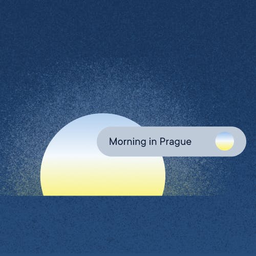 Hatch app wakeup routine using the "Morning in Prague" sunrise colorway