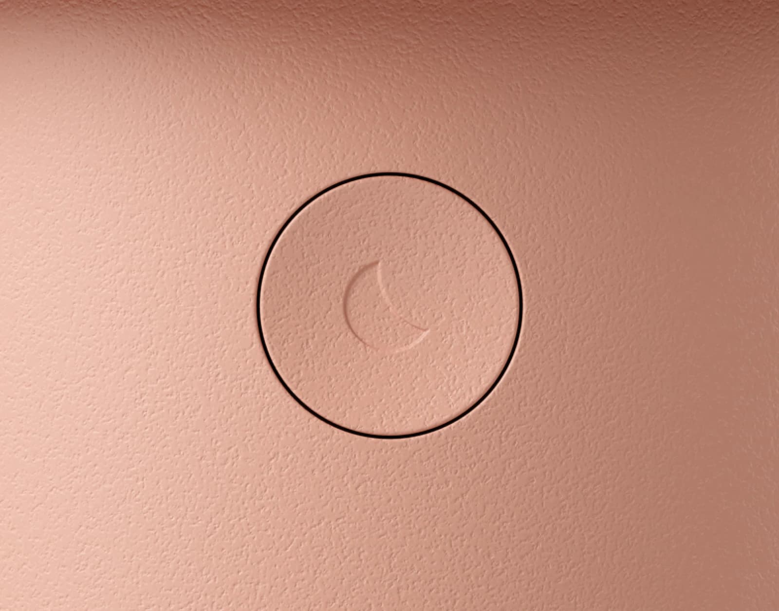 Closeup of sleep button on Hatch Baby Peach