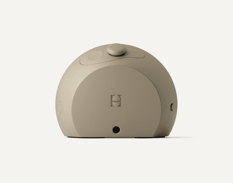 Hatch Sleep Clock Greige rear view