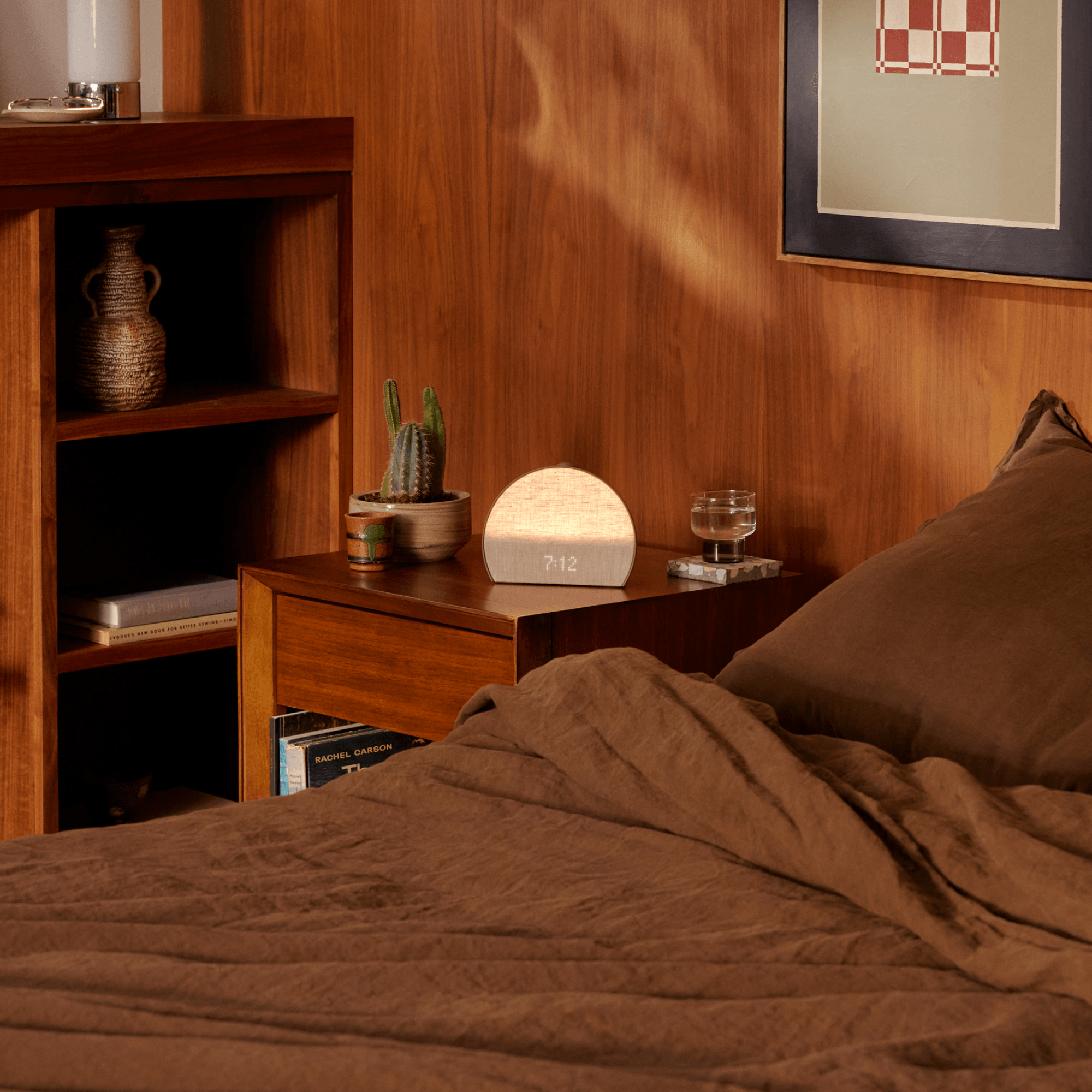 Restore 3 on a bedside table