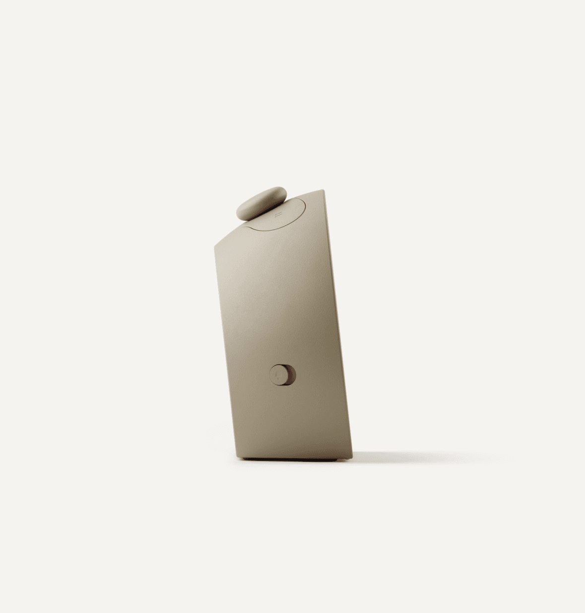 Hatch sleep clock greige side view